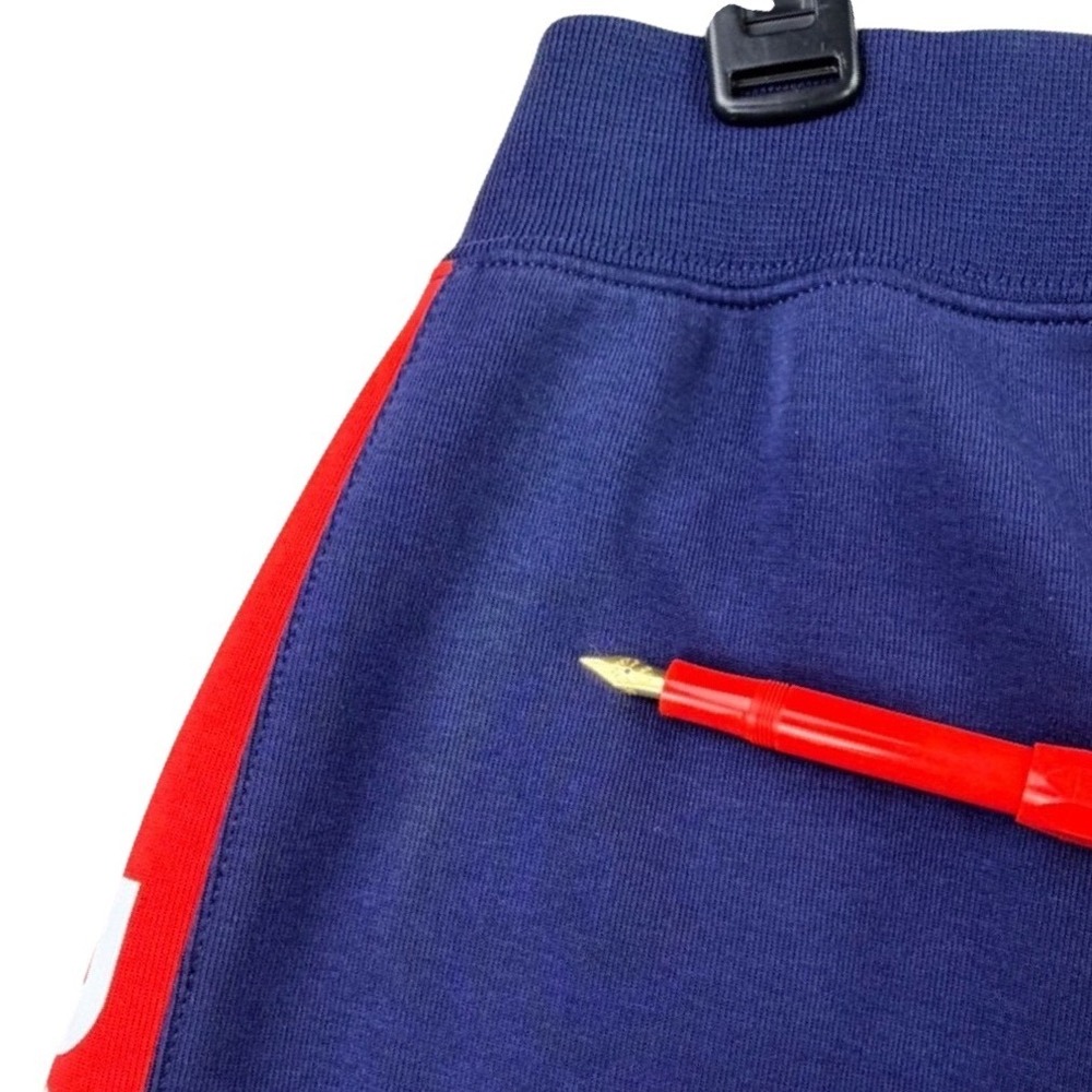 Polo Ralph Lauren Sweat Shorts Men Large Blue Red Striped White Pony Lounge 5" - Picture 12 of 12